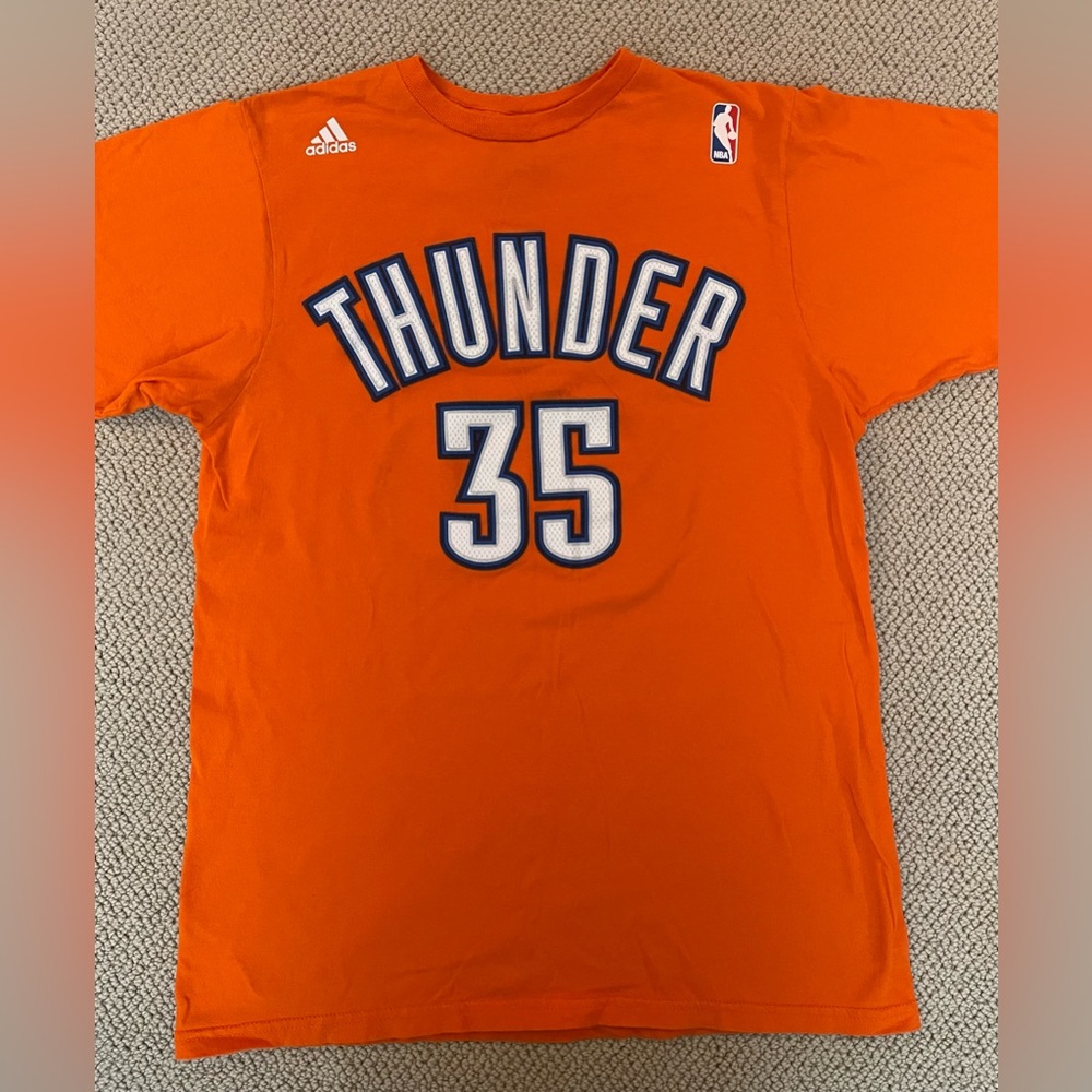OKLAHOMA CITY THUNDER  Kevin Durant  orange 'away' tee #35 T Shirt